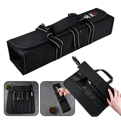 Kitchen Cooking Chef Knife Roll Bag Carry Case Bag Portable Durable Storage 6 Pockets Black Colors Tool Knives Holder