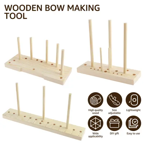 Bow Making Tool Wooden Multi Size Hardwood Ribbon Wreath Maker Handwork Christmas Decoration DIY Crafts Christmas Bows Party