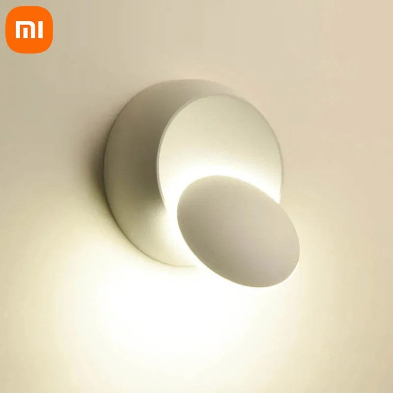 Xiaomi Mijia 6W wall led light decoration bed side lamp for bedroom loft sconce light adjustable 360 rotatable modern smart home