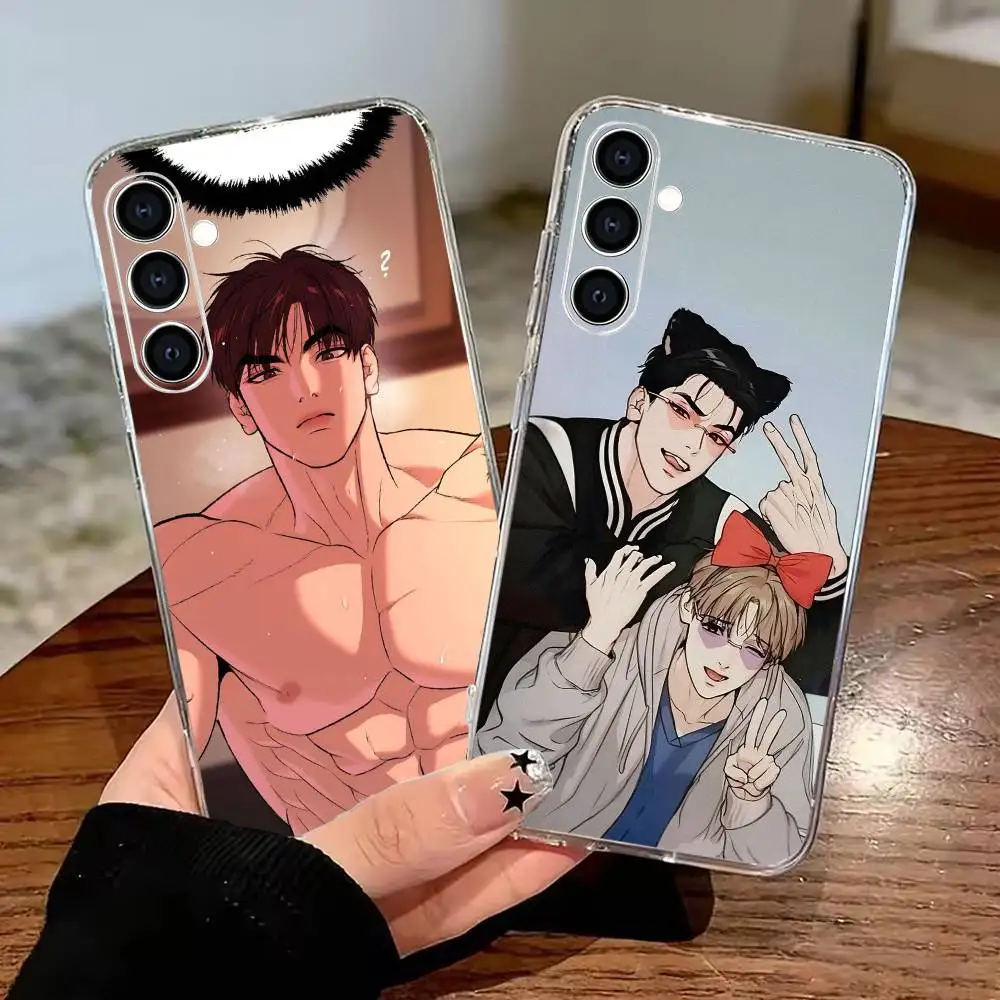 Bl Manhwa Jinx Joo Jaekyung Kim Dan Anime  Phone Case for Samsung Galaxy A55 A06 A16 A26 A36 A56 A25 A35 A15 Transparent Flexibl