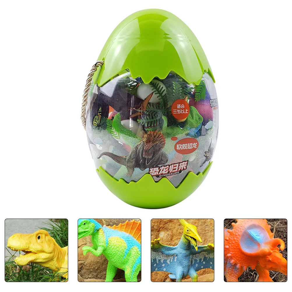 

1Set Dinosaur Egg Plaything Creative Simulation Animal Plastic Dinosaur Educational Gift for Kids Imaginative Play