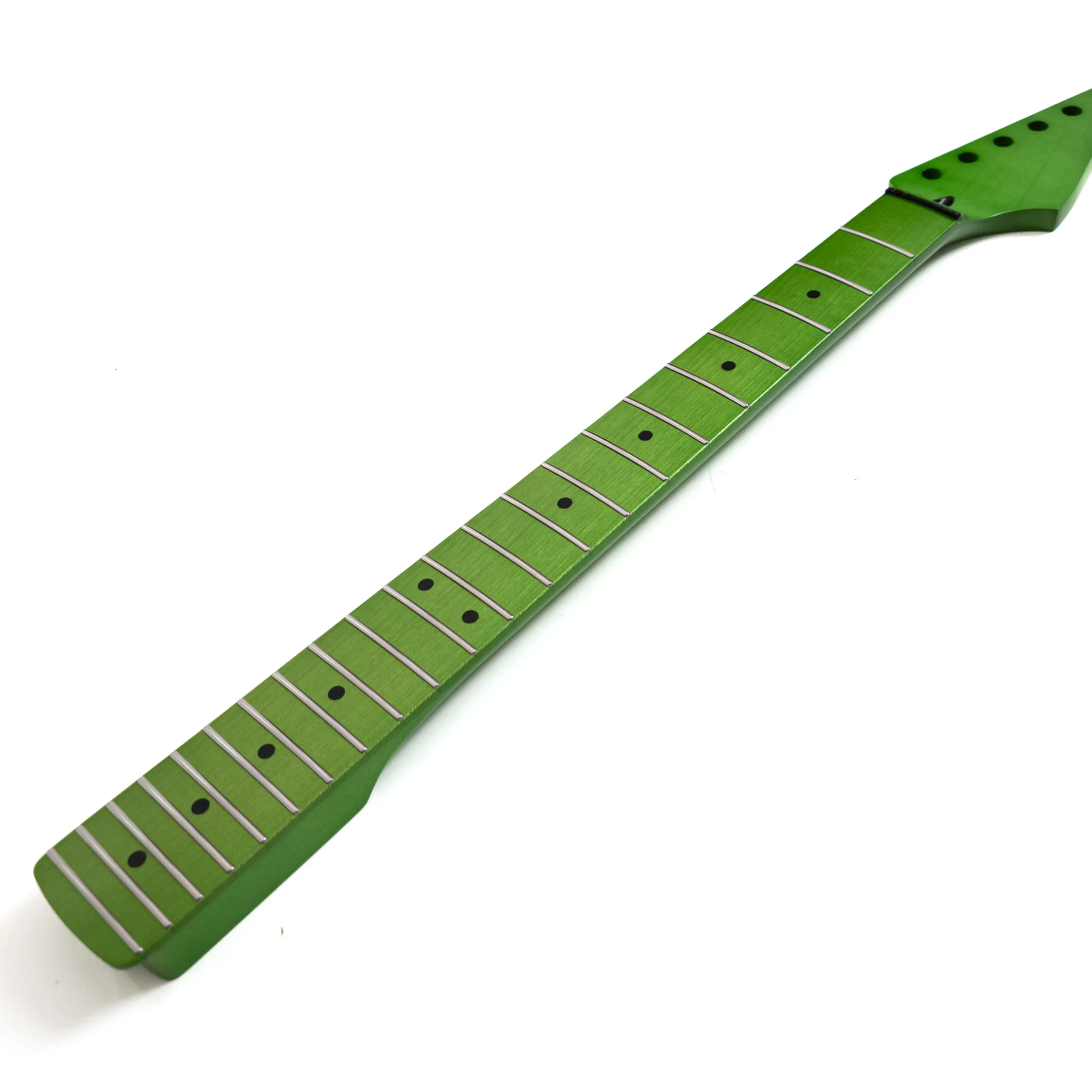 

Green Matte Maple Guitar Neck 25.5" 22 Frets Stainless Steel Maple Fingerboard Bone Nut Modern C Right Hand Bolt On Neck S