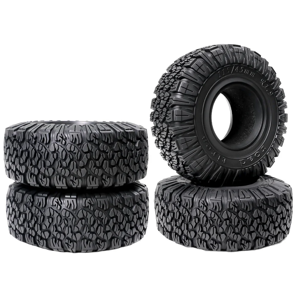 4 sets of 115 * 45mm universal tire skin suitable for 1/10 climbing car, 1.9 inch ko2 simulation tire SCX10 TRX4 easy to control