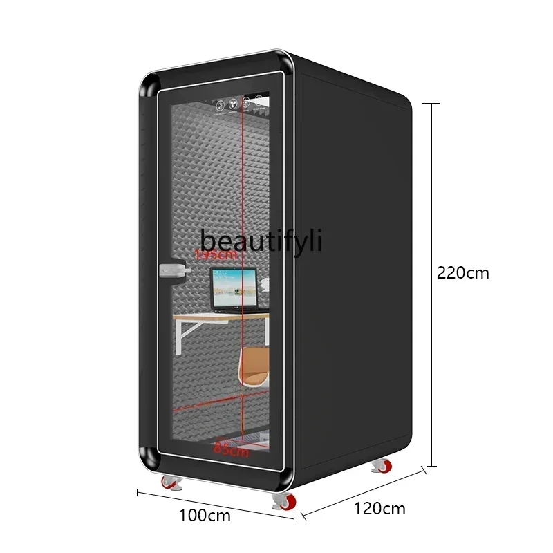 المحمول عازلة للصوت غرفة المنزل تسجيل استوديو مجموعة طبلة داخلي كتم المقصورة كابينة الهاتف غرفة الغناء غرفة البيانو H #4