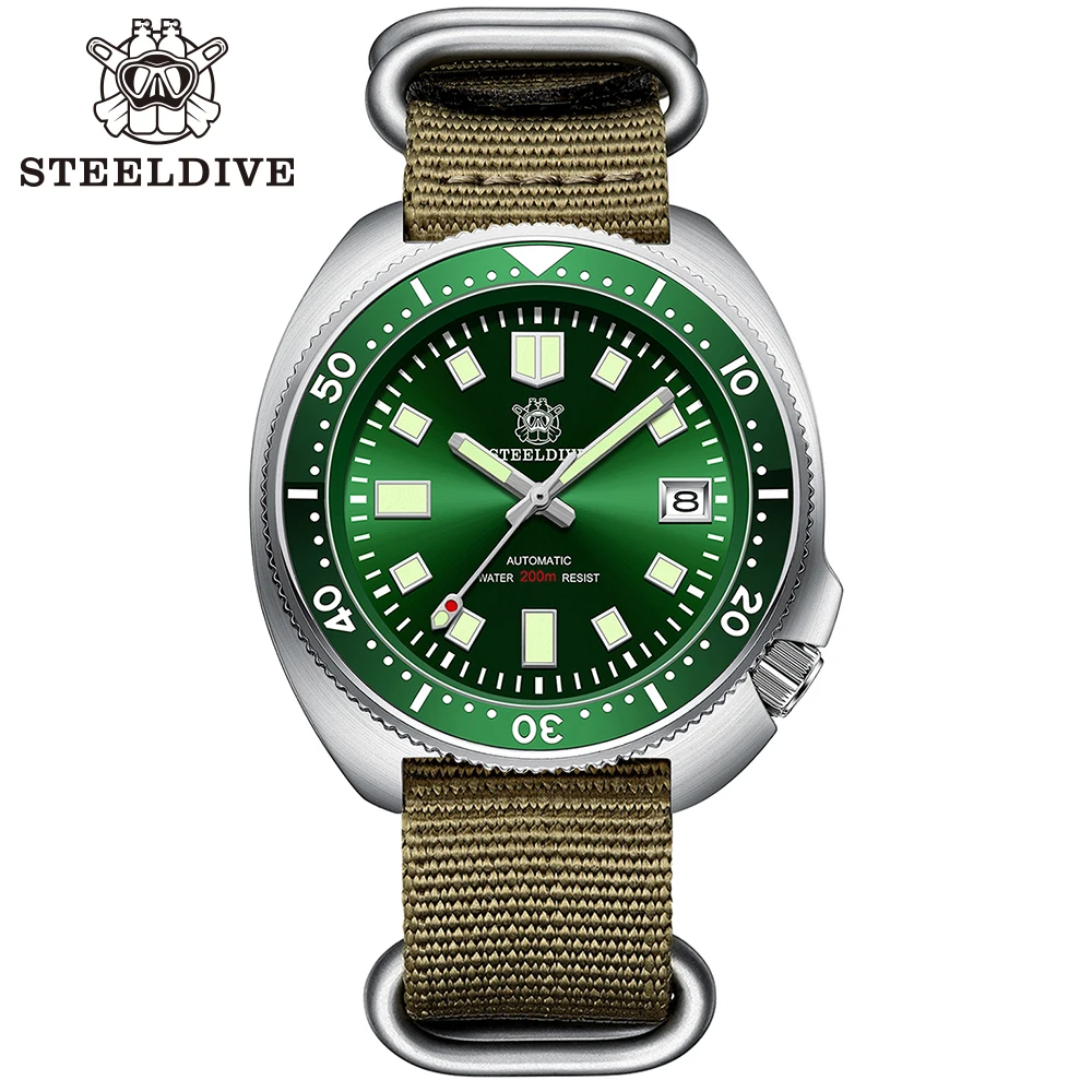 STEELDIVE SD1970 Automatic Mechanical Diver Watch Captain Willard NH35 Watches TURTLE Homage Water Resistant 200M Dive Watch Men image 3