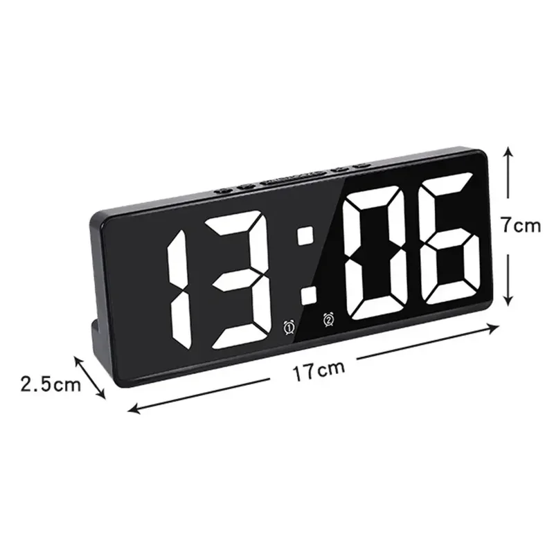 Multifunctional LED Number Clock Color Nightlight Temperature Calendar Alarm Large Digital Electronic Backlight Home Decor image 6
