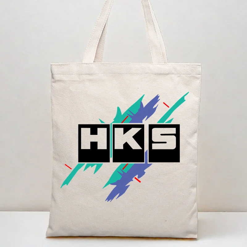 Fashion womens Shopper Bags Canvas Tote Bag Limited HKS Power and Sportser Performance Turbo Logo Women Bag