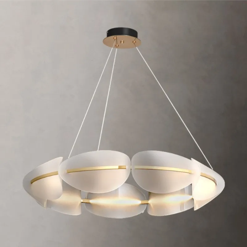 

Modern Acryl Ring Petals Lamp Chandelier Living Room Bedroom Restaurant Decoration Home Appliance Nordic Pendant Light Hanglamp