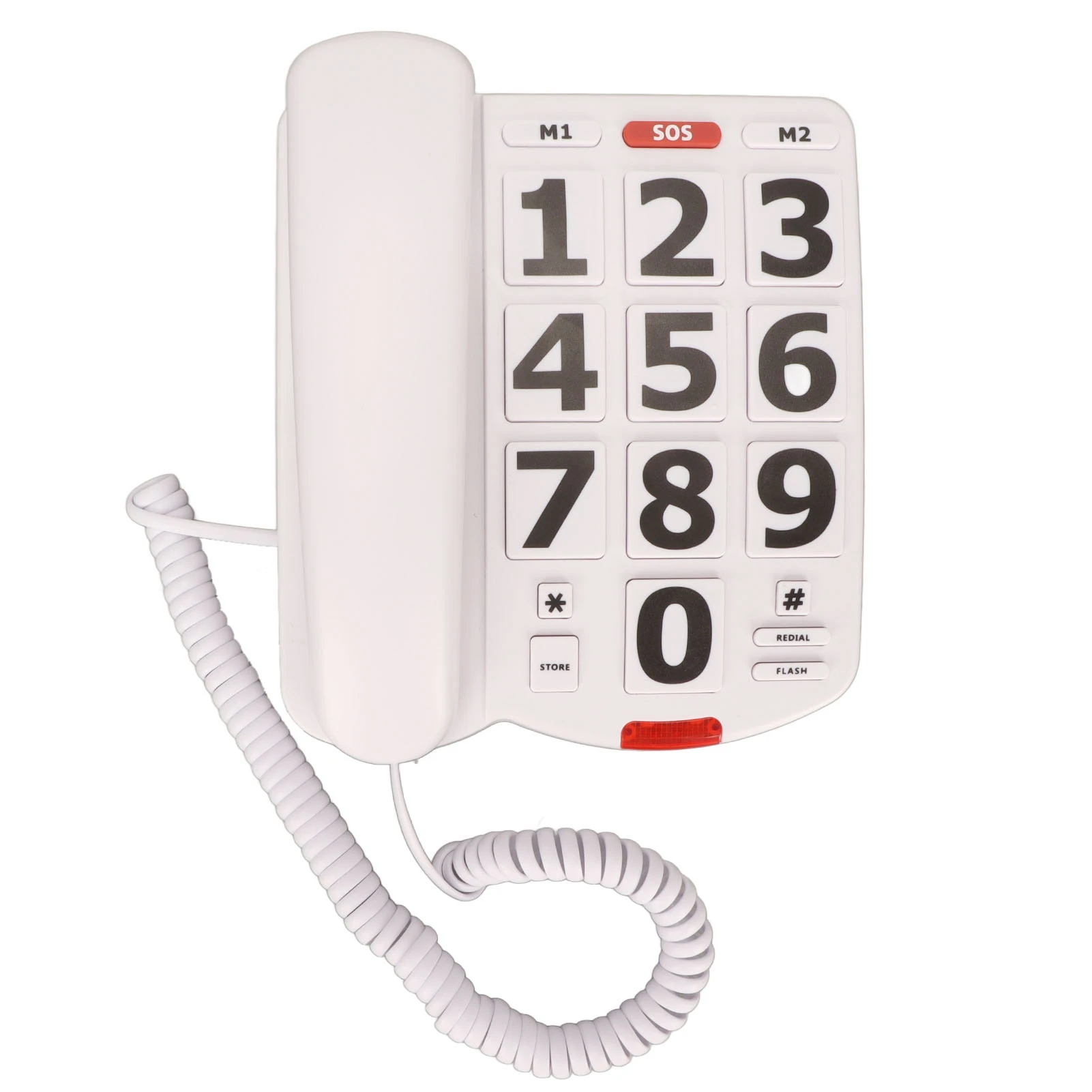 Big Button Telephone Speed Dial Memory Plug and Play Durable Large Adjustable Volume Last Number Redialing Corded Landline