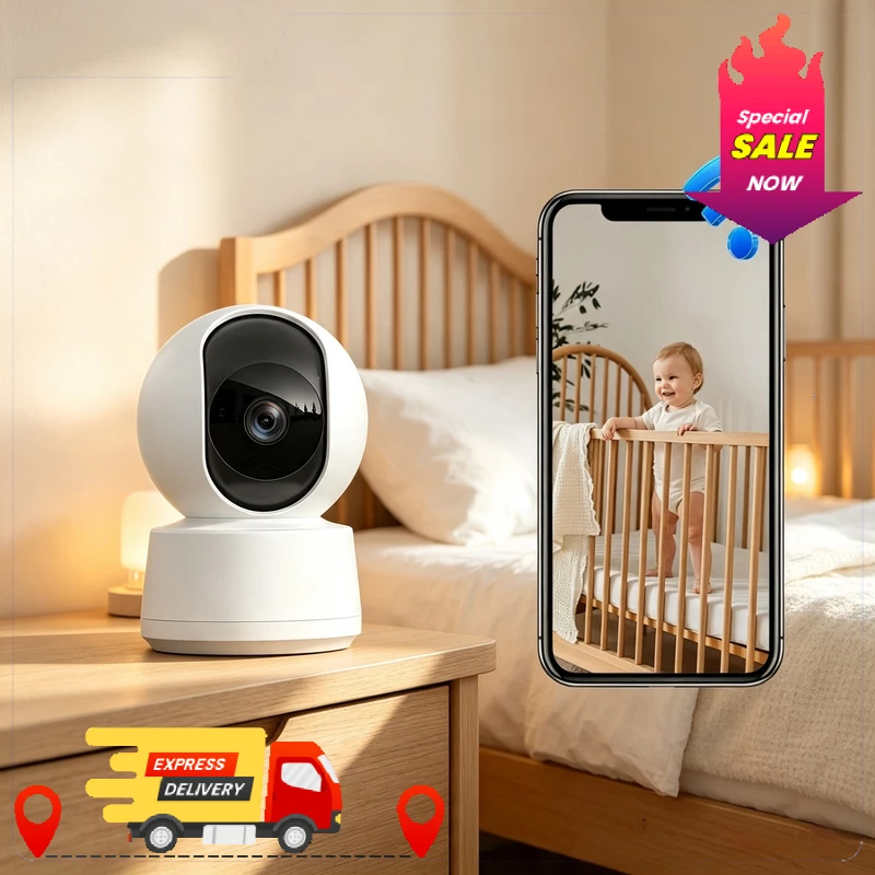 PTZ Wireless Network Indoor Camera  Intelligent Automatic Tracking  Two-Way Voice  Night Vision  Motion Detection  Home Camera