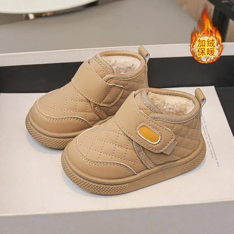 뜨거운 겨울 소녀용 앵클 부츠 두꺼운 보온 면화 신발 어린이 미끄럼 방지 키즈 보이즈 귀여운 패션 신상 캐주얼 신발