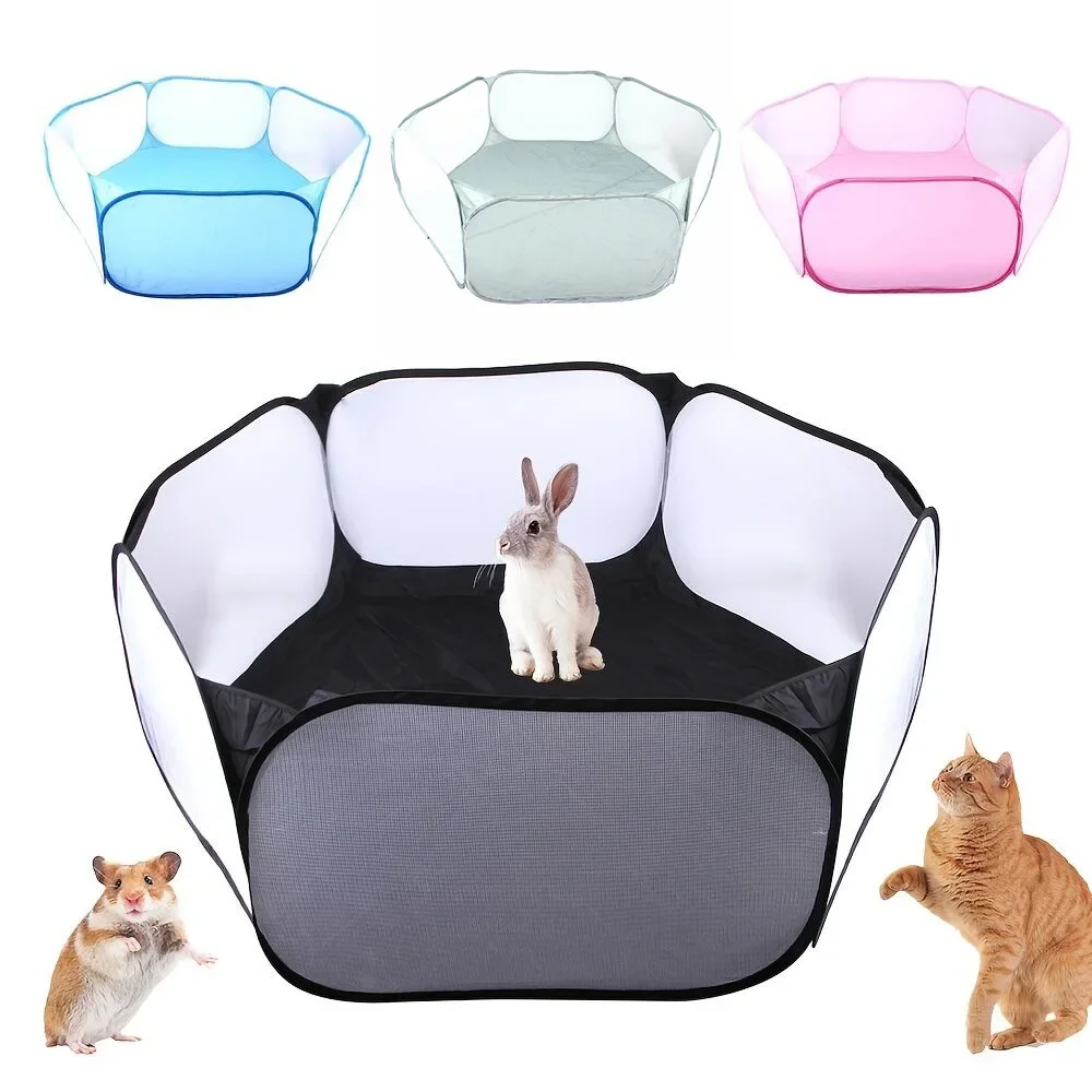 Pet Foldable Fence Multi Color Hexagonal Fence Mesh Polyester Fabric Pet Fence Tent Toy