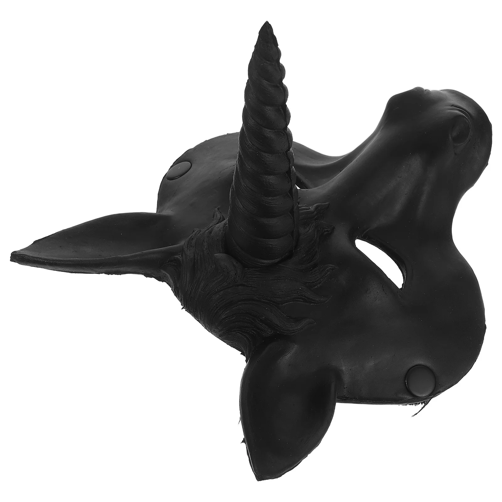 

1Pcs Unicorn Mask Black 3D Stereoscopic PU Foaming Design for Halloween Cosplay Masquerade Party Supplies Adults