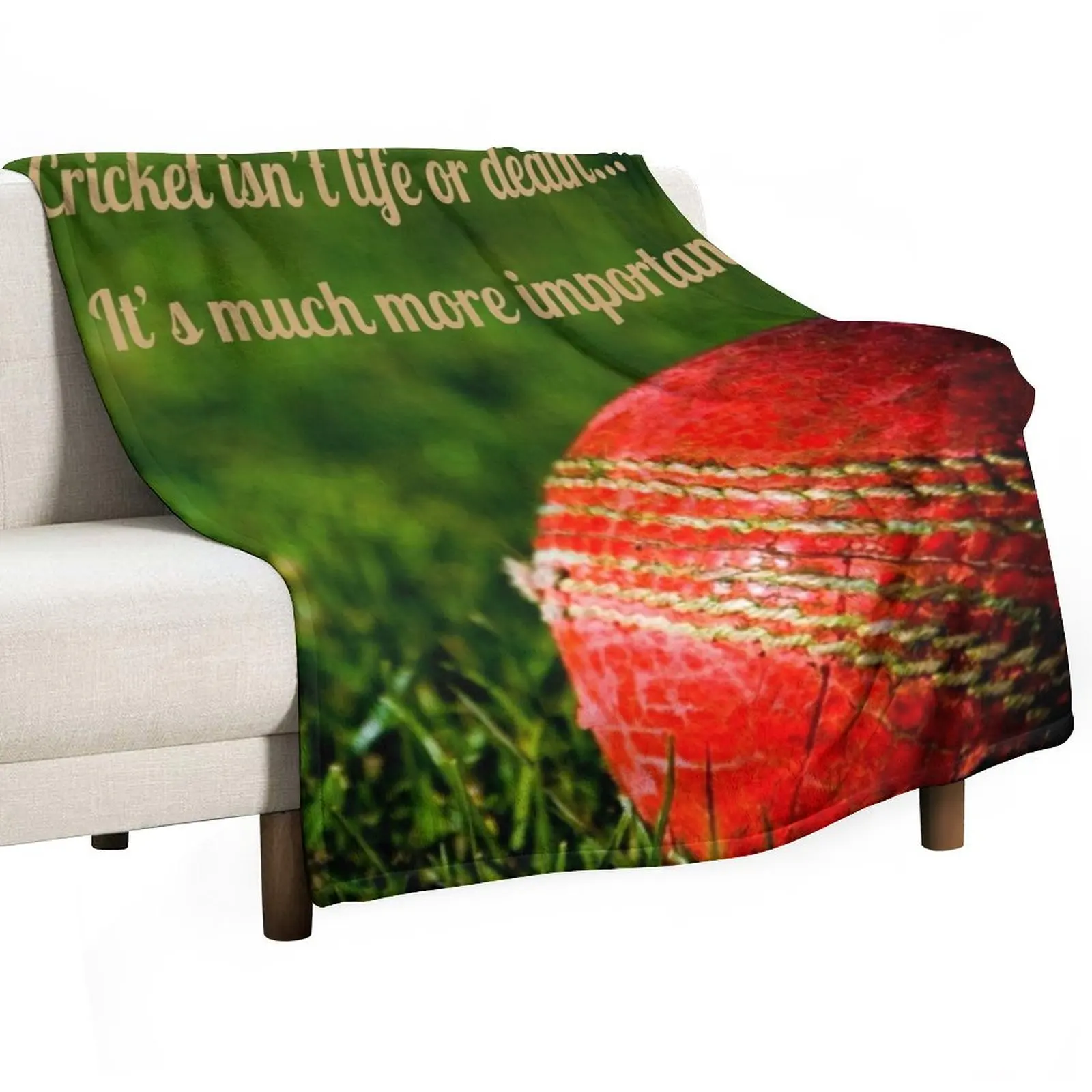 Cricket Red Ball Funny Motivational Throw Blanket Thermals For Travel blankets ands Soft Big Luxury Brand Blankets