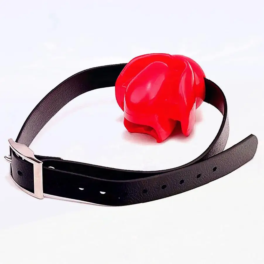 اللسان الثابتة مفتوحة الفم الكمامة كرات الفم لدغة الكمامة سيليكون الفم الكرة الوثن عبودية تسخير ألعاب الكبار لعبة الجنس للأزواج