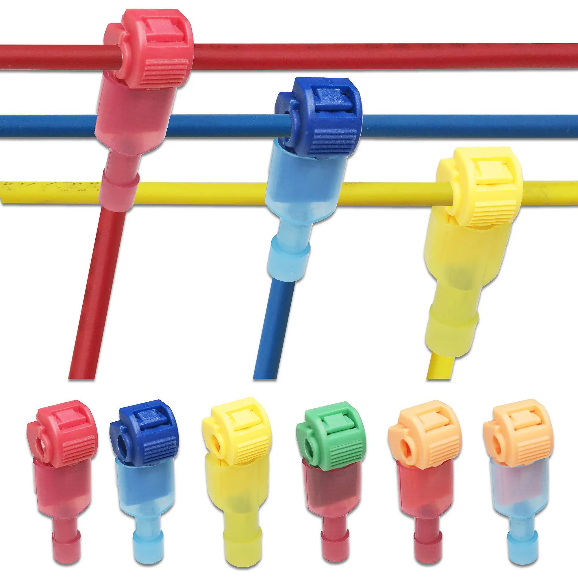 10/20/40/50 peças conector t-tap conector de cabo elétrico rápido snap emenda bloqueio terminal de