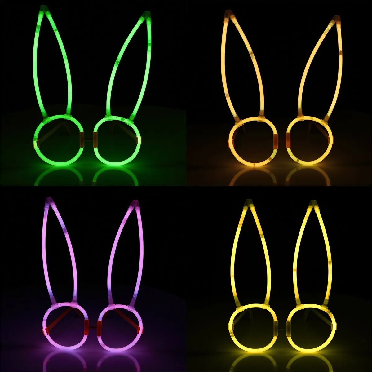 Two Sets Of 10 Glasses Five Different Styles Of Random Fluorescent Color Love Rabbit Apple Halloween Party Nightclub Glasses