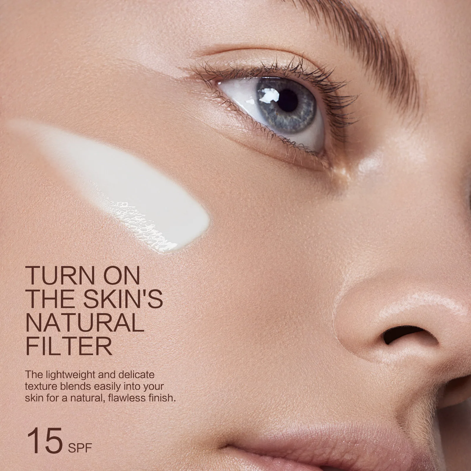 Changing Foundation SPF 15 - 50 ml lichtgewicht vloeibare make-up voor een lichte tot middelgrote huid, hydraterende natuurlijke dekking met hyaluronzuur