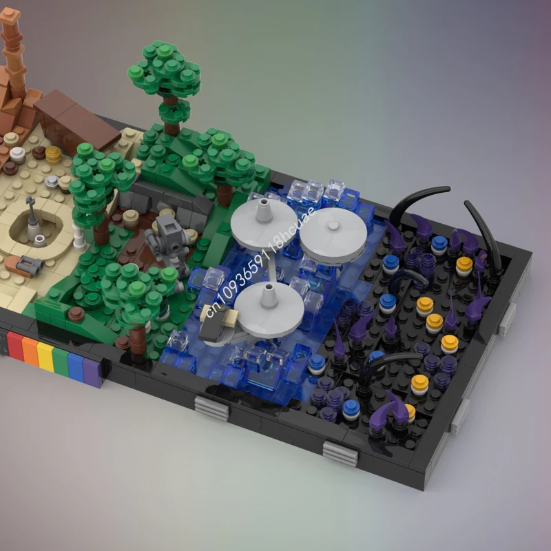 1052 stücke MOC Prideorama Diorama Sammlung Star Battle Modell Bausteine Architektur Kinder idee Montieren spielzeug Weihnachten geschenke