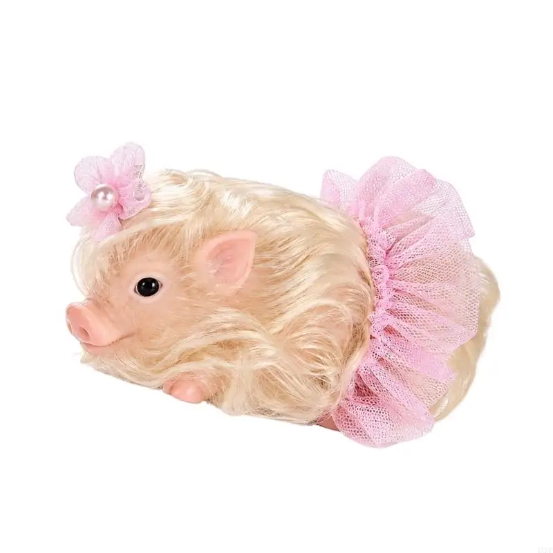  Simulation Pig Doll Role Play Toy for Toddler Animal Care and Pretend Play Game