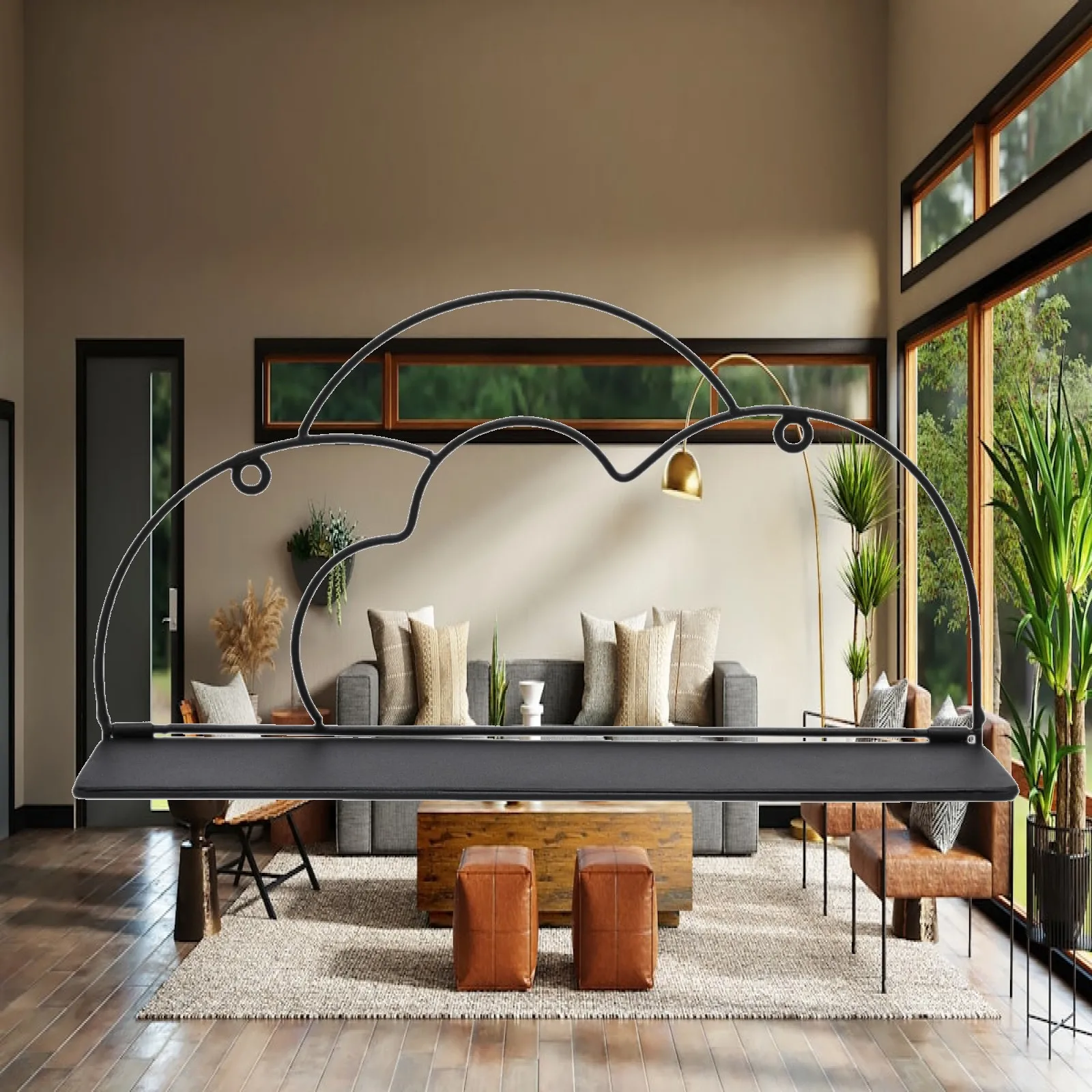 Multifunctional Wall Display Shelf Floating Shelves Space Saving Stylish Wall Holder Wall Rack for Bedroom Bar Study Cafes