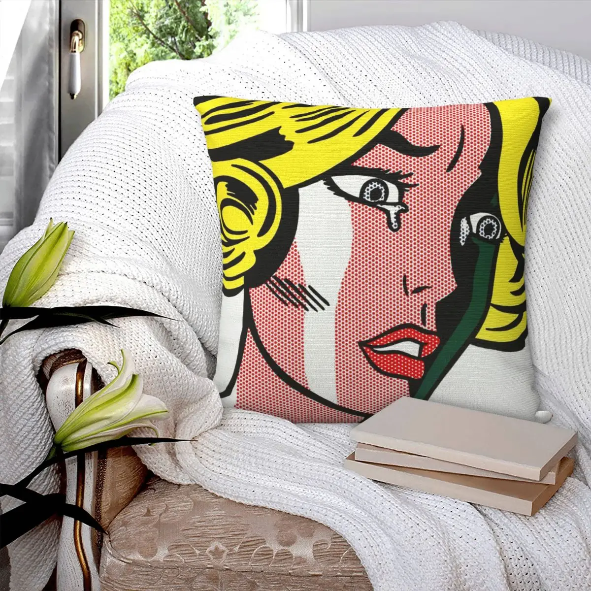 Rebuild Roy Lichtenstein Square Pillowcase Polyester Pillow Cover Velvet Cushion Decor Comfort Throw Pillow For Home Car