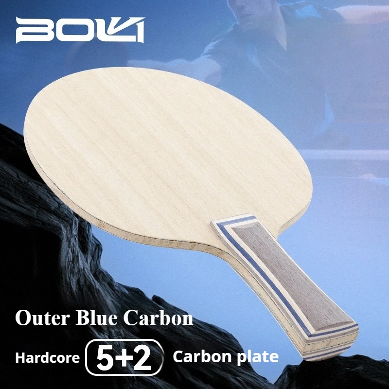 Carbon Fiber Table Tennis Blade Outer Blue Carbon Koto Ayous Paulownia Wood 5+2 Professional Competition Ping Pong Bat