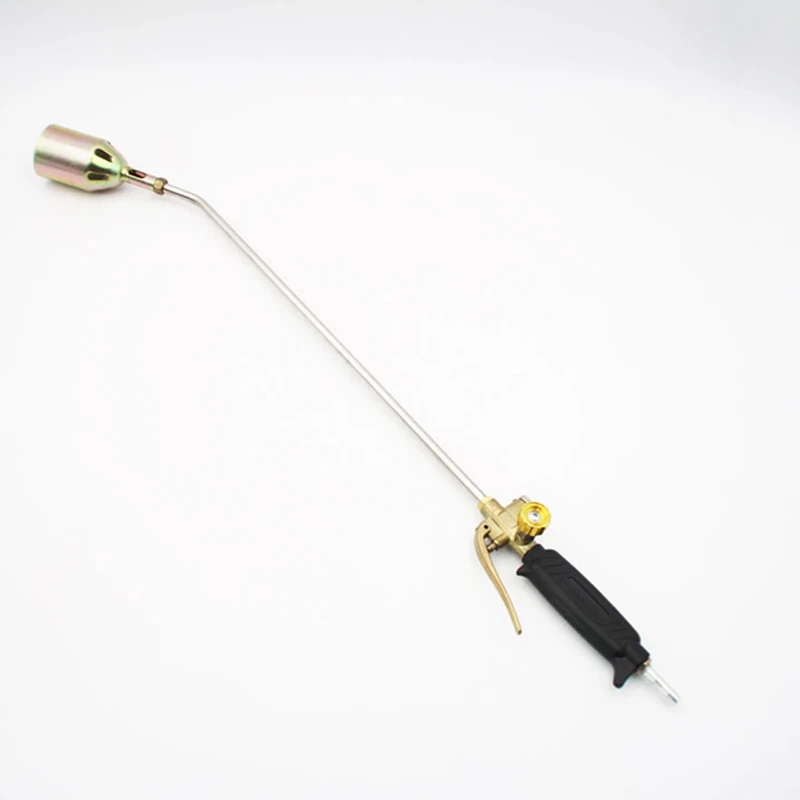 Bruciatore per erbacce con cannello a propano ABGR, cannello per soffiaggio a tre valvole, con tubo da 98,42 pollici (circa 250 cm), controllo della fiamma regolabile