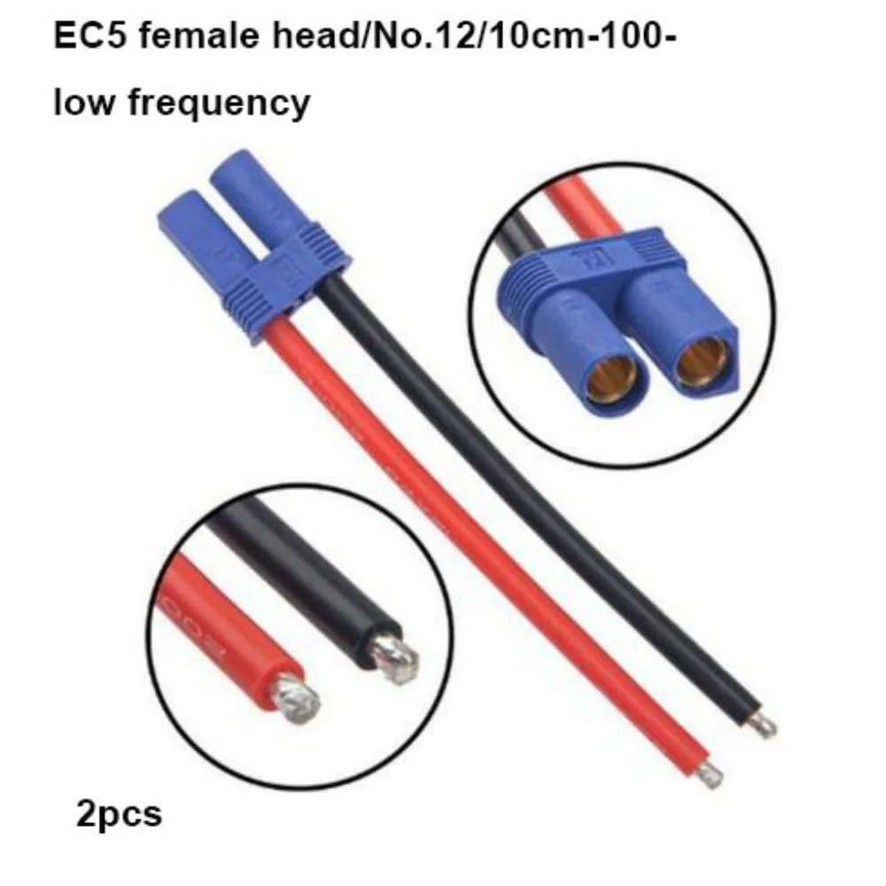 

2pcs EC5 Male and Female Extension Wires Black 6 Styles Emergency Start Connection Wires Plastic 12AWG Silicone Wires