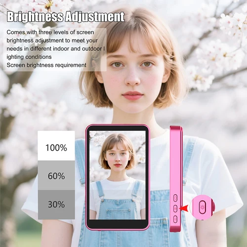 Imagen 2 del producto Pantalla de Monitor de Selfie de teléfono magnético, montaje magnético inalámbrico, cámara trasera de teléfono Vlog, conexión Bluetooth para Selfie en vivo