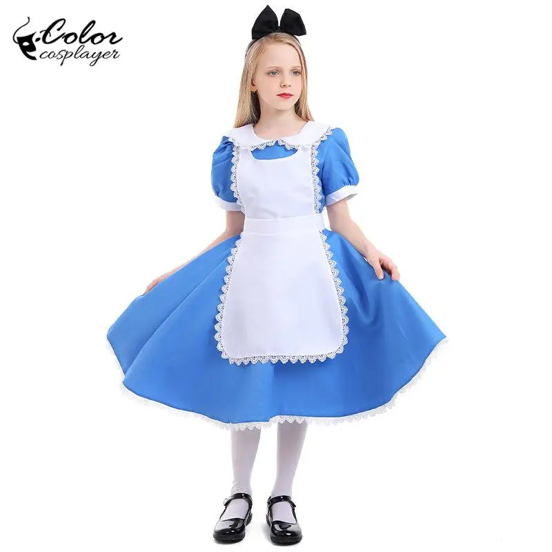 

Color cosplayer Halloween Alice Girl Dress In Wonderland Costume Party Lolita Japanese Anime Cosplay Maid Costumes