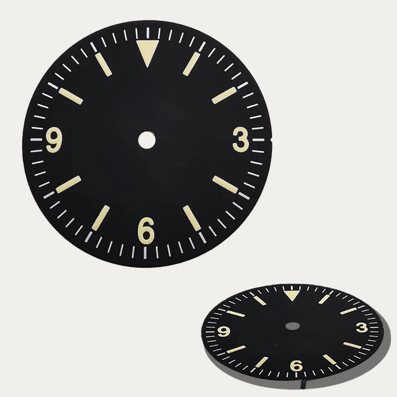 

DIY Watch Assembly Accessories 28.5mm No LOGO Watch Dial With Green Luminous Retro Scale Dial Suitable For 8215/2813 Movement