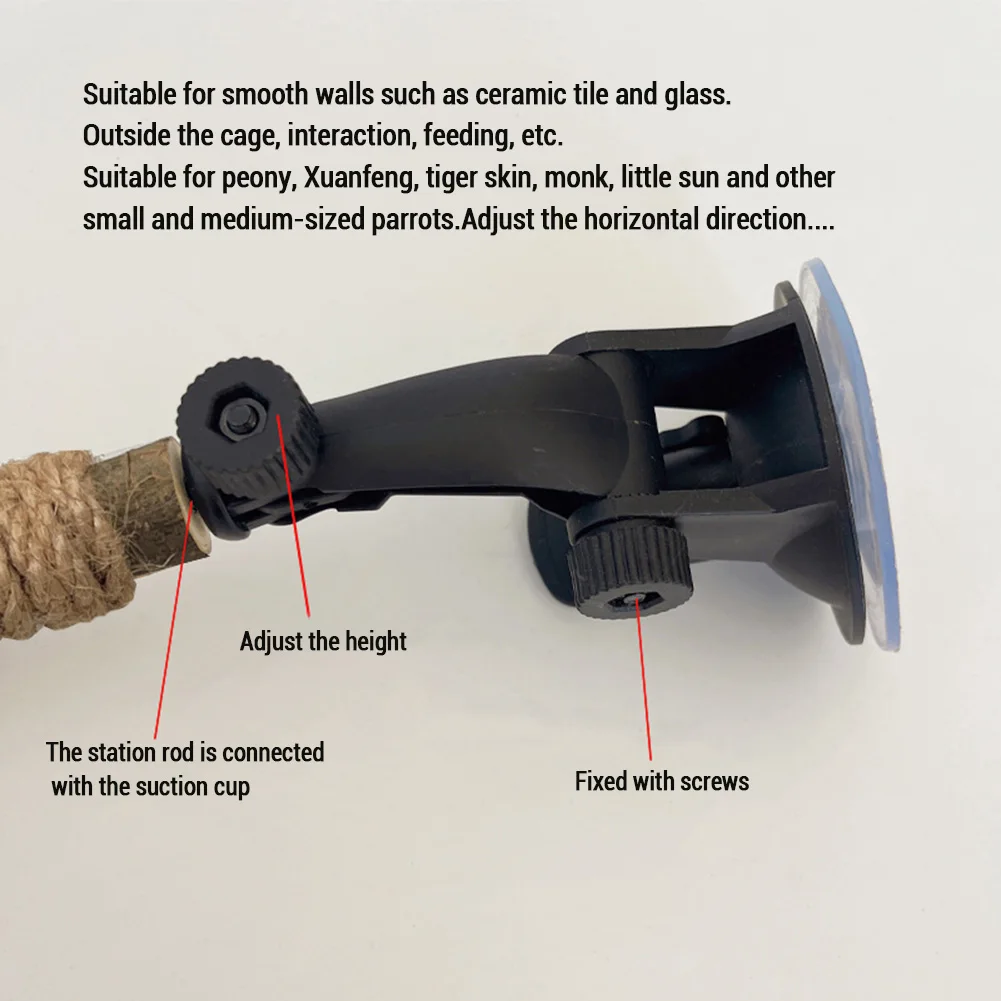 Bird Standing Toys Swing Hanging Natural Cage Accessories with Suction Cup For Budgies Parakeets Parrots Cockatiels Lovebirds