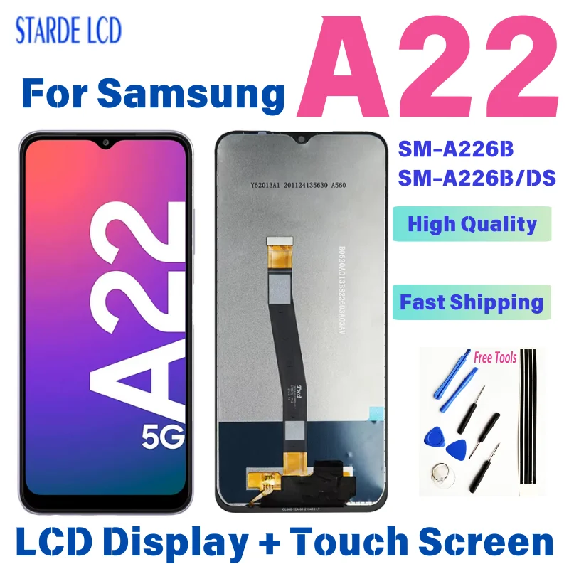 

6.6’’ For Samsung Galaxy A22 5G LCD Display Touch Screen Digitizer Assembly SM-A226 SM-A226B/DS Replacement