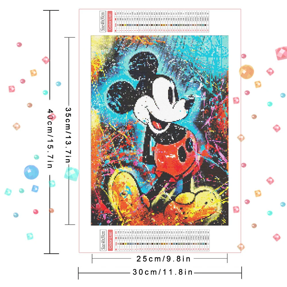 Disney Diamond Painting Stitch  Mickey Mouse Full Round Drill Embroidery Cartoon New Arrivals Designer Children Gifts