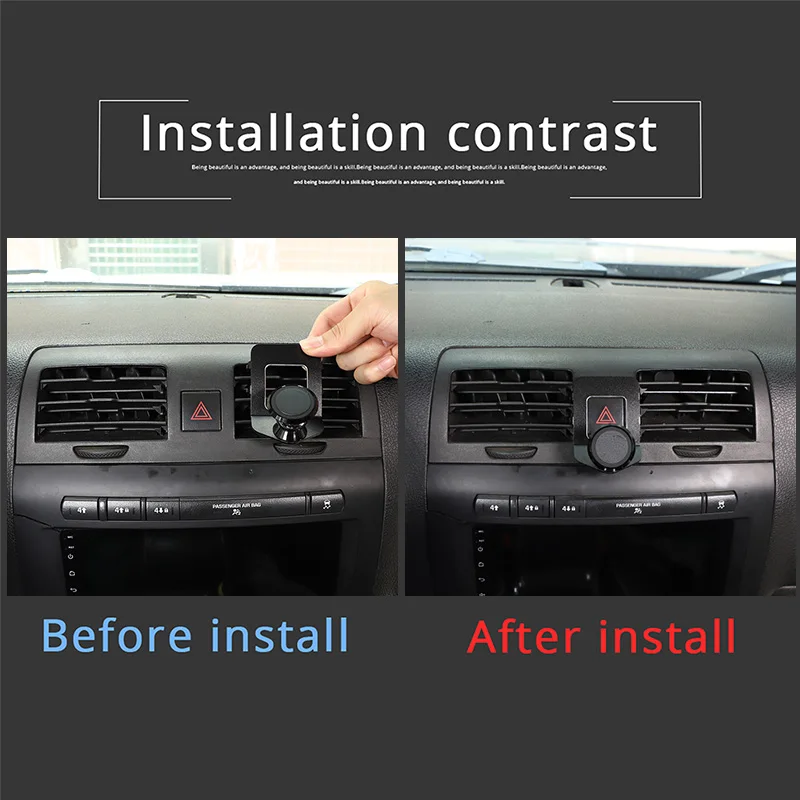 For Hummer H3 2005-2009 Car Central Control Air Outlet Mobile Phone Holder Aluminum Alloy Interior Accessories