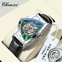 CHENXI 8853 Automatic Triangle Mechanical Watch for Men Original Stainless Steel Luminous Life Waterproof Man Wrist Watch