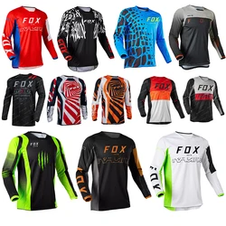 BAT FOX Downhill Jersey Long Sleeve Motocross T-Shirt Motorcycle Offroad DH Jersey Quick-Dry Cycling Jersey Enduro MTB Clothing