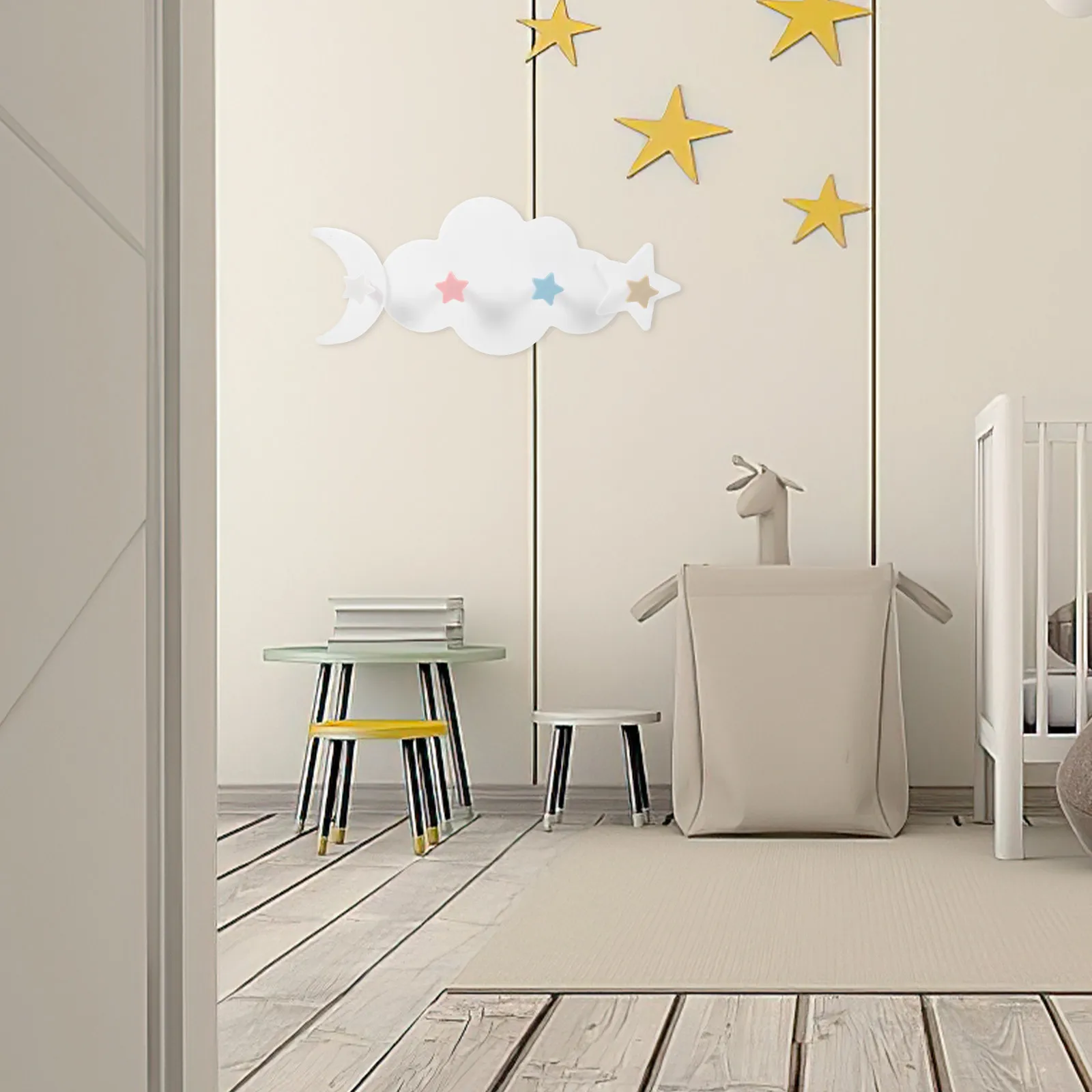 

Деревянный настенный крючок-вешалка Cloud: прочный, легкий, без сверления, для одежды, пальто, шляп, сумок, органайзер, декор для стен