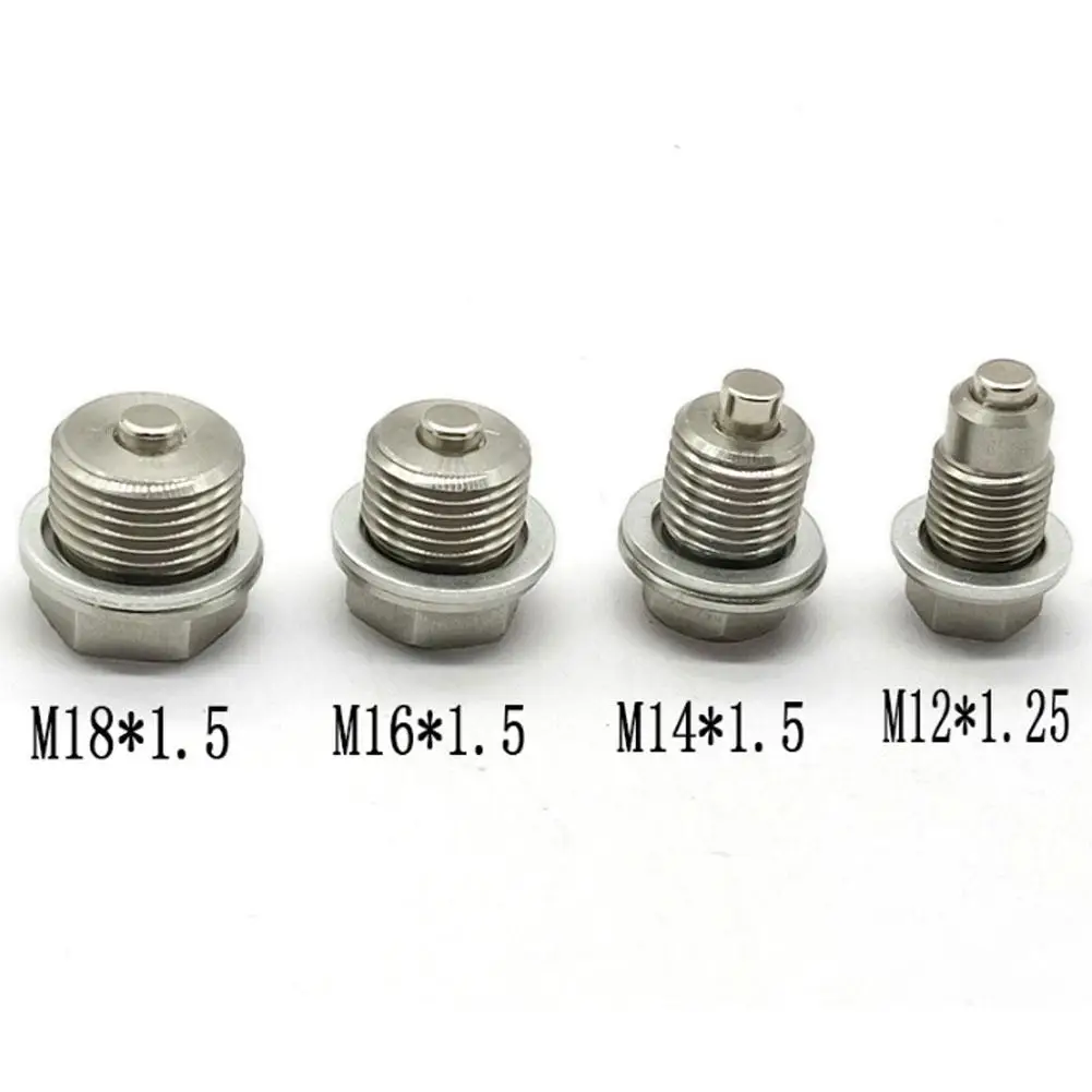 

Stainless Steel M12 M14 M16 M18*1.5 Magnetic Oil Drain Plug Oil Pan Suction Iron Screw Sump Nut Universal Automotive Accessories