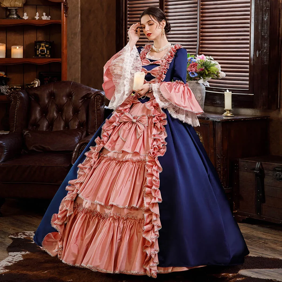 18th Century Rococo Party  Prom Dresses Royal Baroque Cosplay Evening Dress Woman Gothic Lolita