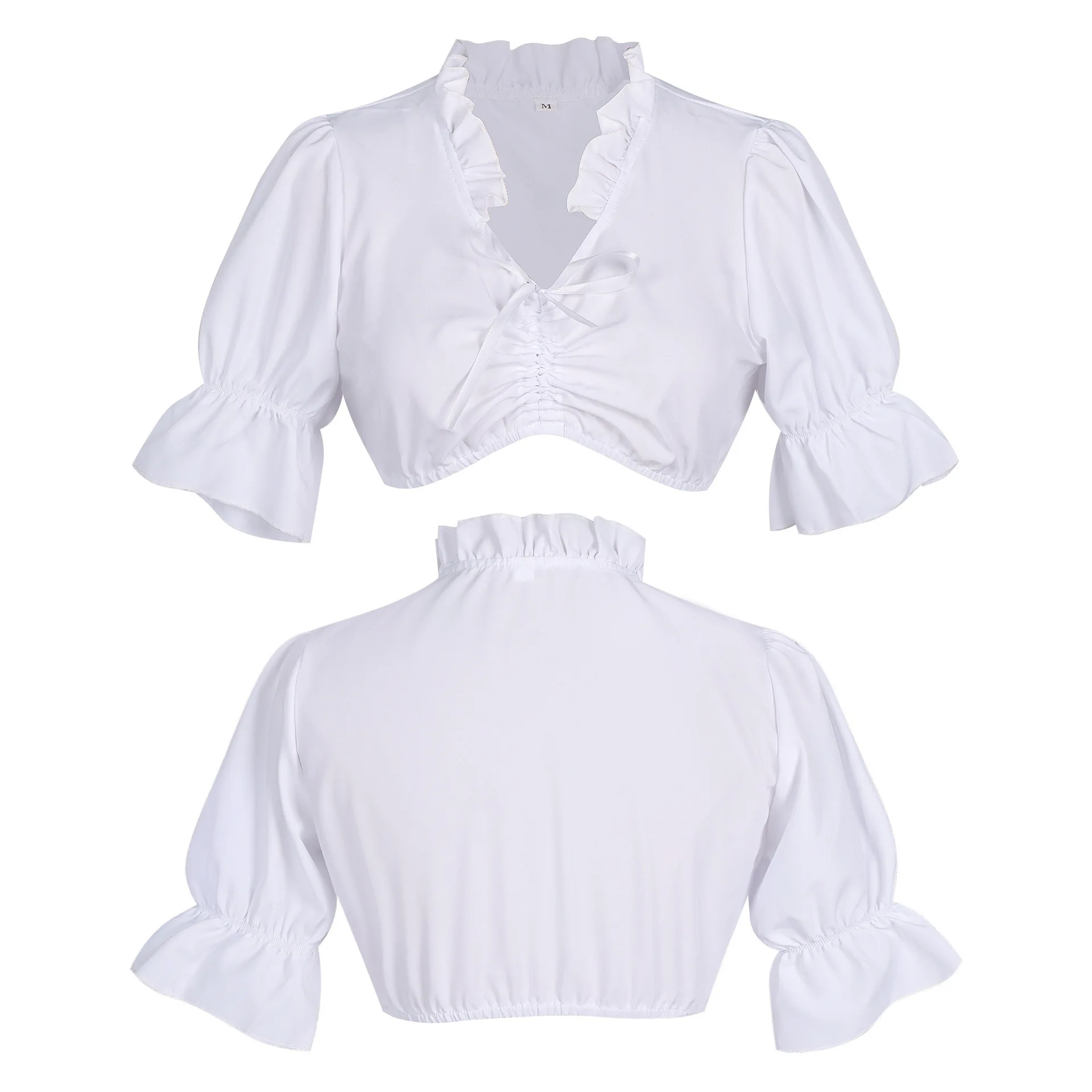 Deutsches Oktoberfest Dirndl-Kostüm für Damen, elegantes Spitzen-Blumen-Bayerisches Traditionelles Kleid, Vintage-Dienstmädchen-Festival-Cosplay-Fantasie-Anzug – Detail 20