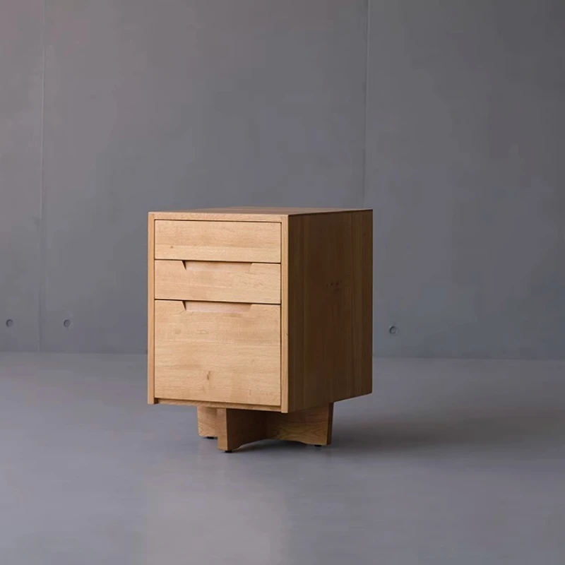 

White oak bedside table Japanese solid wood