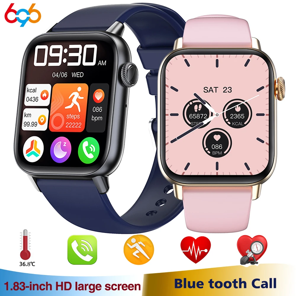 High-definition One-time Connection Call Smart Blue Tooth Watch Men Blood Oxygen Body Temperature Monitor Smartwatch Women Sport