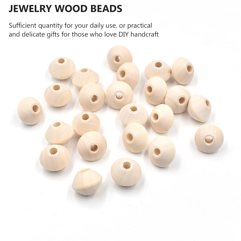 

40Pcs Unfinished Wood Beads Perfect for Abacus Bracelets Necklaces Handcraft Unfinished Wood Beads Beaded Materials