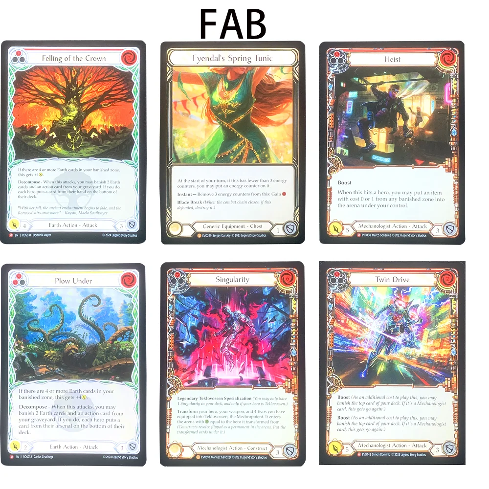 

Карты FAB TCG PROXY Fyendal Spring Tunic Felling of the Crown Heist Twin Deive, отправка упаковки, базовая коллекция игр, колода