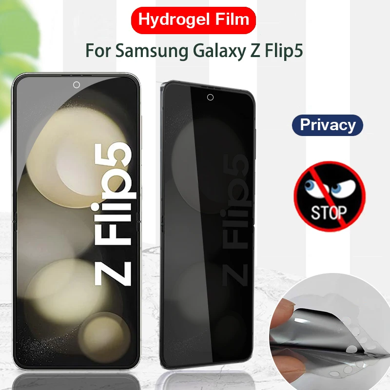 For Samsung Galaxy Z Flip5 ZFlip Flip 5 ZFlip5 5G 6.7" Anti Spy Hydrogel Film Full Cover Privacy Soft Screen Protector