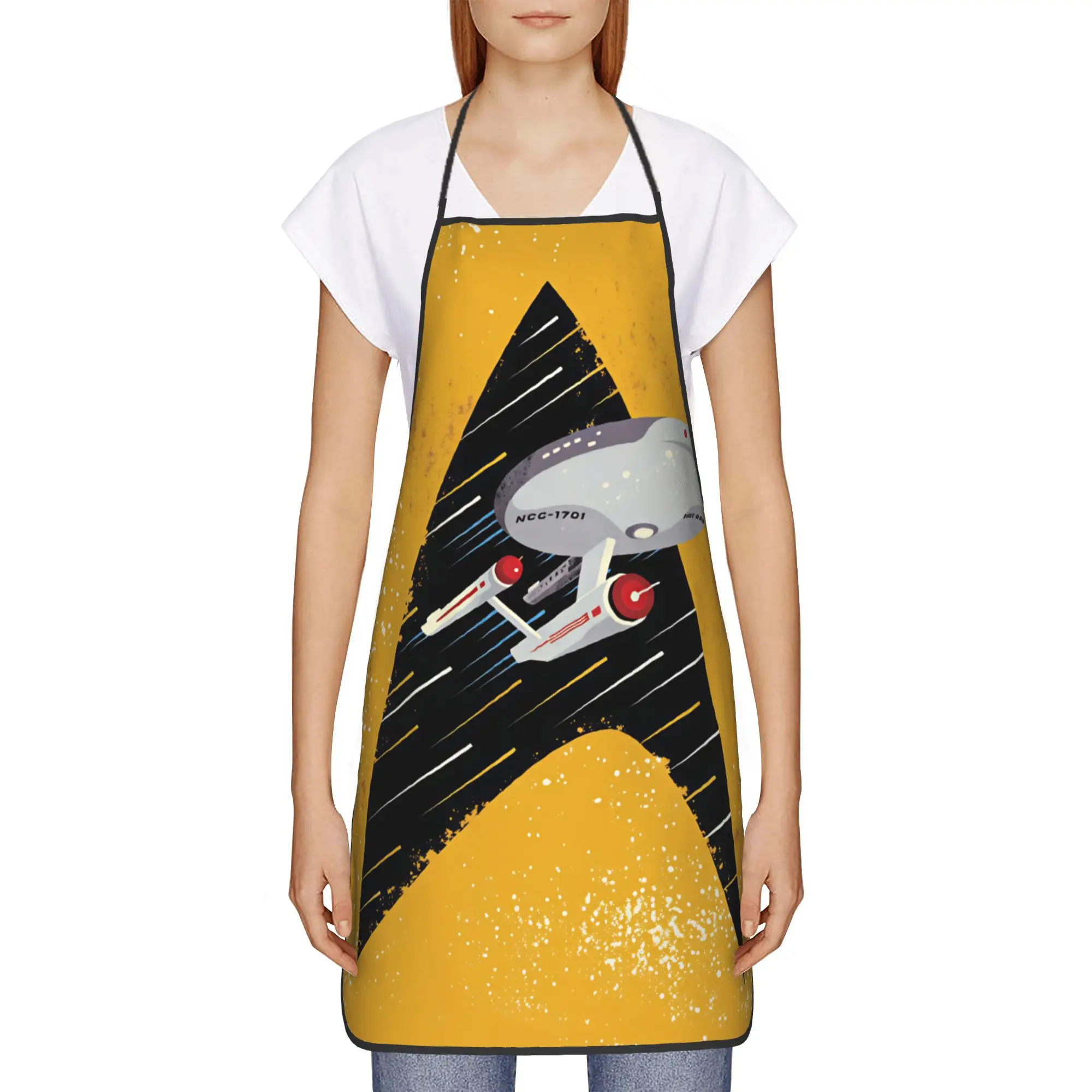 S-Star T-Trek Ship Movie  Apron  Cooking Manicure Kitchen Accessories Restraunt Fashion Aprons without Pocket