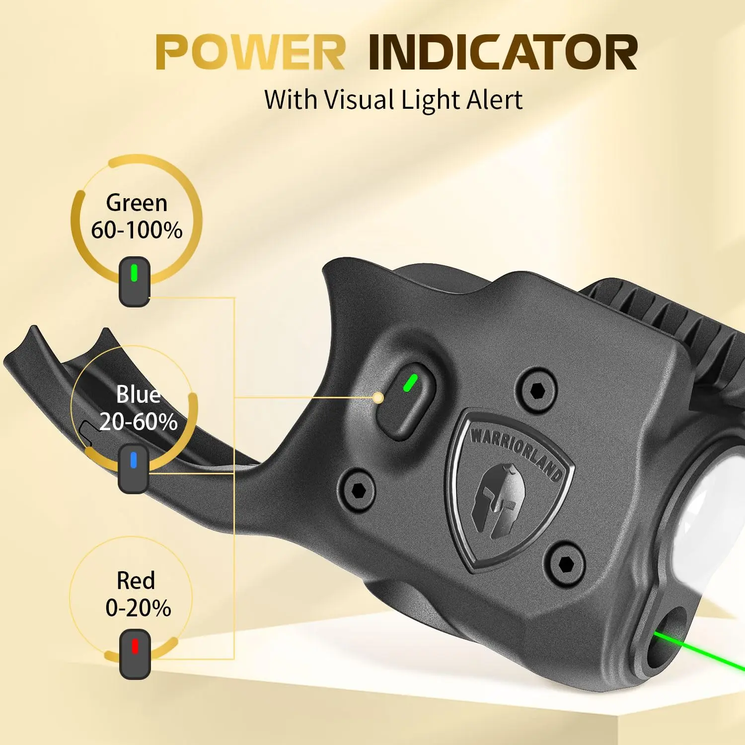 Only Fit S&W M&P Shield M2.0 9mm/.40,Compact 150 Lumen Mounted Light ,Green/Red,SLL-102
