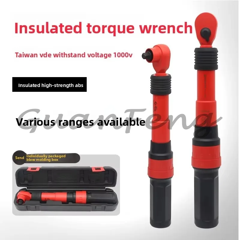 5-25Nm VDE 1000V Insulated Pre-Set Torque Wrench,   Insulated Ratchet Wrench for Live Electrical Work & EV Repair